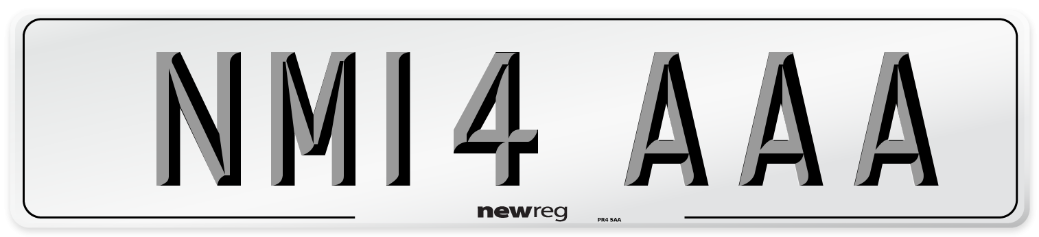 NM14 AAA Number Plate from New Reg
